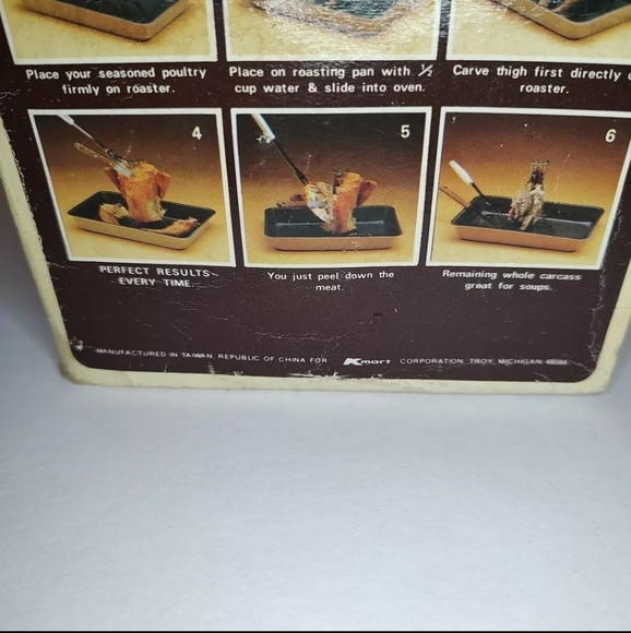 Kmart "The Gourmet Up-Rite Roaster Kit" VTG Steel Top & Bottom Rack & Skewers - Picture 6 of 13